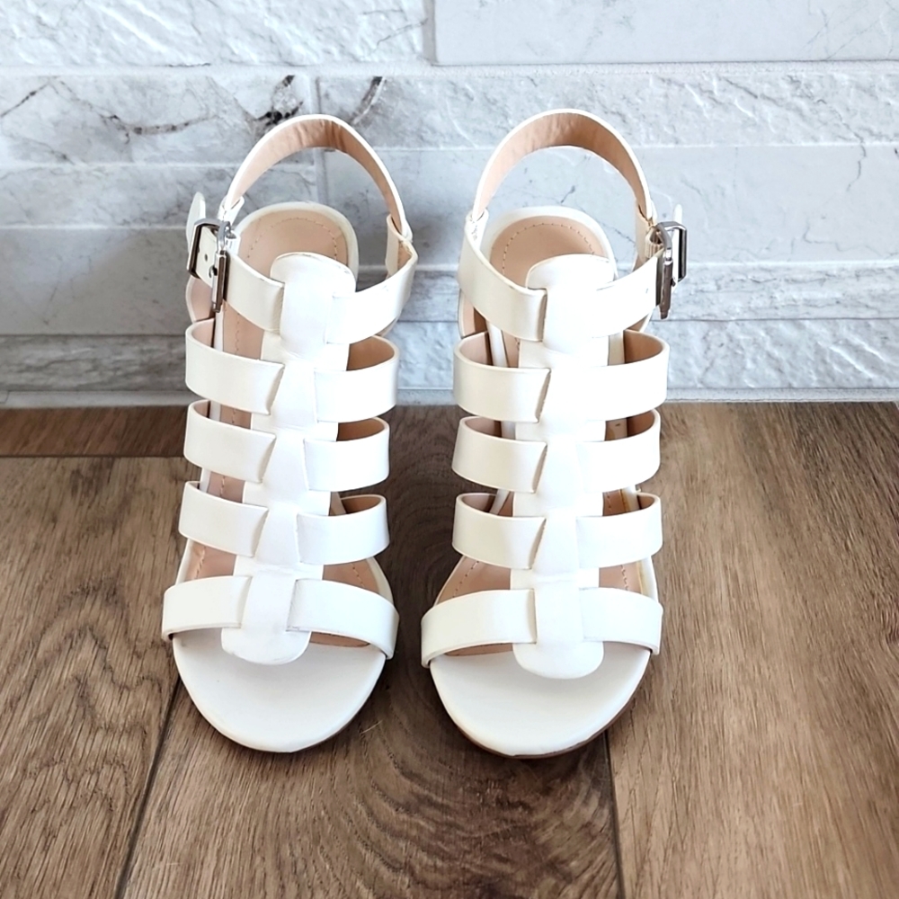 White Strap Heels